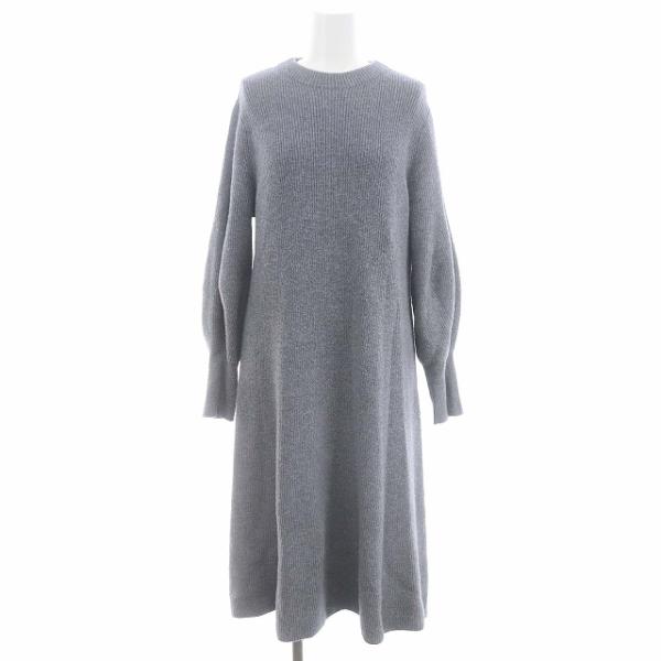 アナイ ANAYI 21SSラクーンウールカタアゼパフスリーブワンピース 