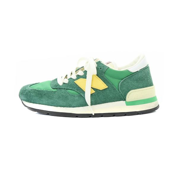ニューバランス NEW BALANCE M990GG1 スニーカー ロゴ 切替 28.5cm 緑 