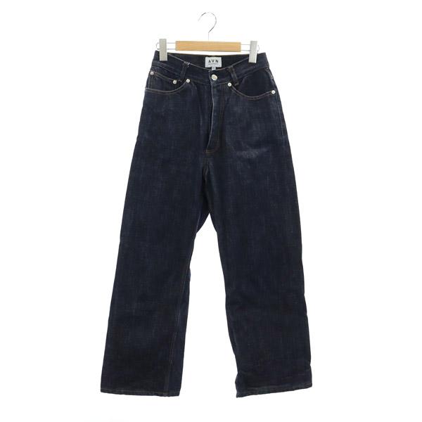 エーブイエヌ AVN フランス製リジットデニムパンツ ジーンズ ワイド 25 
