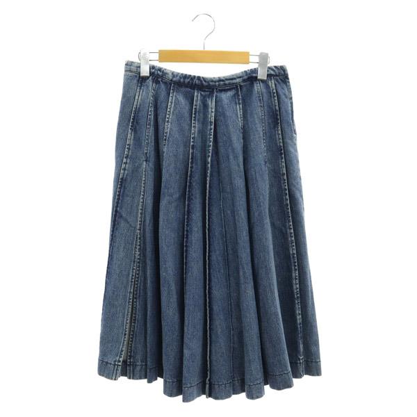 ヌメロヴェントゥーノ N°21 スリット フレア デニムスカート ロング  