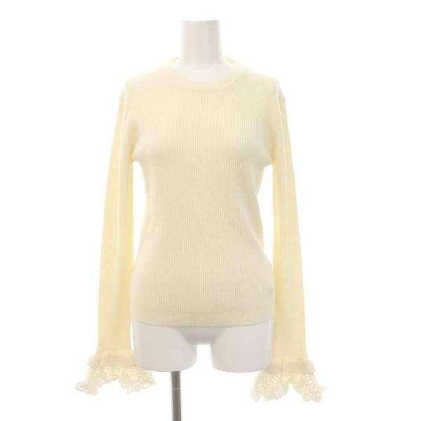 未使用品 ジプソフィア Gypsohila Crochet Sleeve CrewNeck Knit 