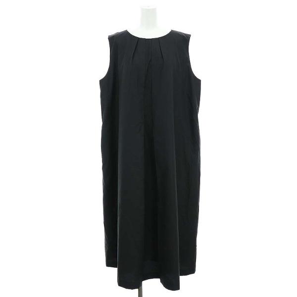 【24ss✨美品】大きいサイズ　自由区　タッサーポプリンワンピース（46）黒 24ss✨美品】大きいサイズ 自由区 タッサーポプリンワンピース