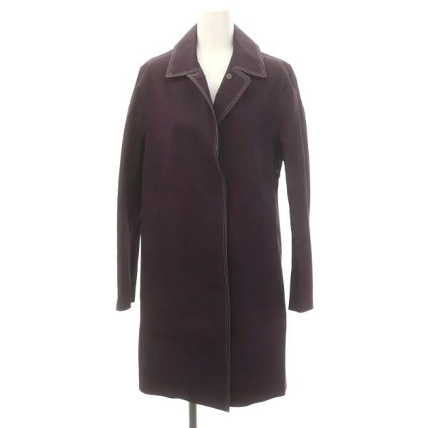 マッキントッシュ MACKINTOSH ステンカラーコート ロング ステッチ 34 紫 パープル /MI ■OS レディース