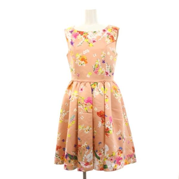 未使用品 チェスティ Chesty フラワーバードワンピース ひざ丈