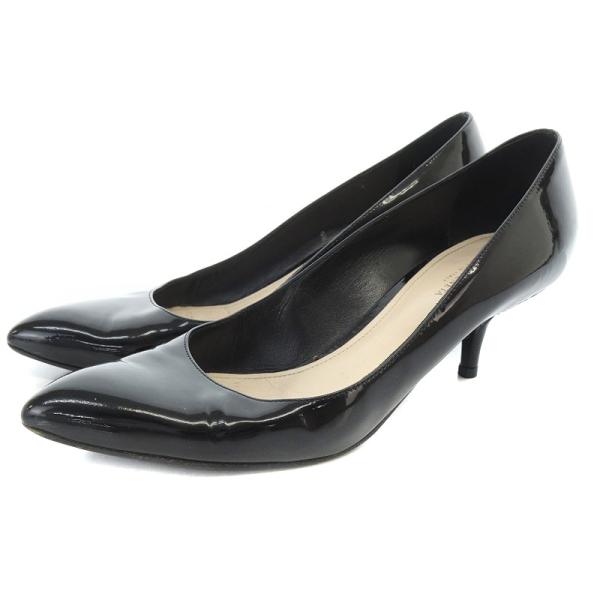 ボッテガヴェネタ パンプス ヒール イントレチャート ブラック レザー  