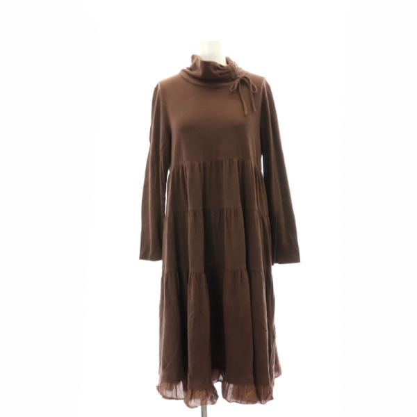 PINK HOUSE ピンクハウス ハイネック ティアードワンピース ミモレ  