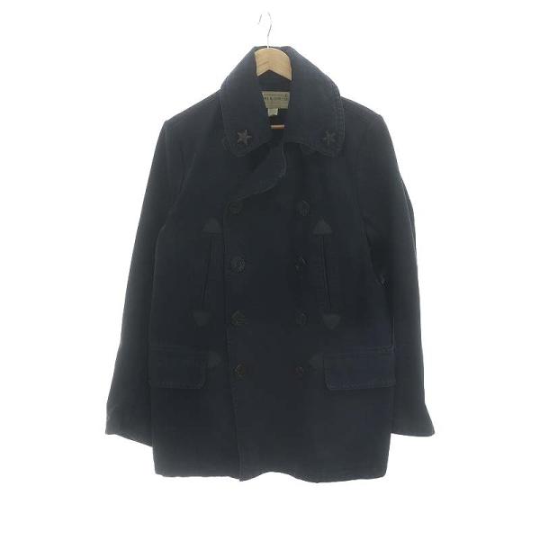 ダブルアールエル RRL ダブルコート ハーフコート S 濃紺 ネイビー /DF