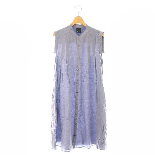 ノートエシロンス note et silence バンドカラーノースリーブ