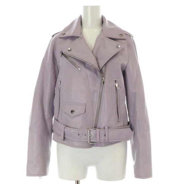 ZARA（ザラ） レザージャケット S 紫 パープル /SY □OS レディース