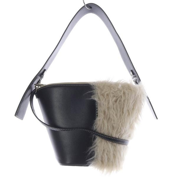 ヴァシック　2way アイボリー ヴァジック VASIC エコファー ESTA BI COLOR 2way トートバッグ