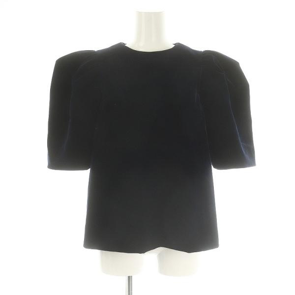 ヘイヴ Heve ベロアバブリーBL ブラウス 五分袖 フリーサイズ 紺