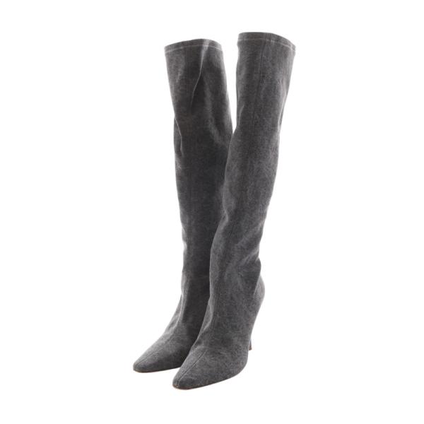 【中古】ジアボルギーニ Barbara Borghini ROSIE 8 DENIM ロングブーツ デニム 38 25cm /AK11 ■SH レディース ジアボルギーニ Barbara Borghini ROSIE 8 DENIM ロングブーツ デニム