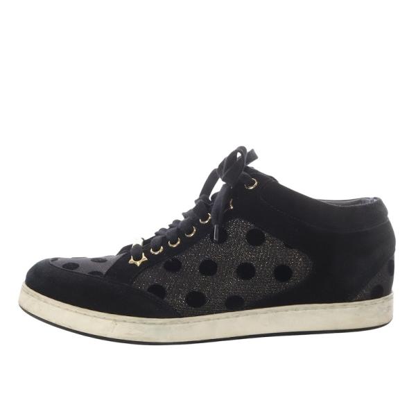 ジミーチュウ JIMMY CHOO LOW TOP TRAINER フロッキードット