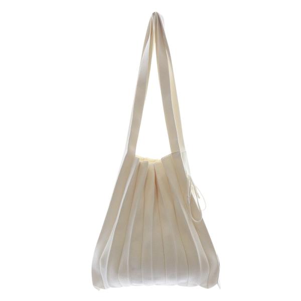 ラッキージョン　luckyJohnショートトリップバッグ　白ｘキャメル ジョセフアンドステイシー JOSEPHANDSTACEY ラッキープリーツ