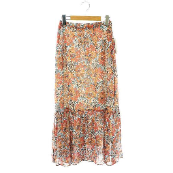 SLOBE IENAスローブイエナ　プリントティアードロングスカート新品 SLOBE IENAスローブイエナ プリントティアードロングスカート