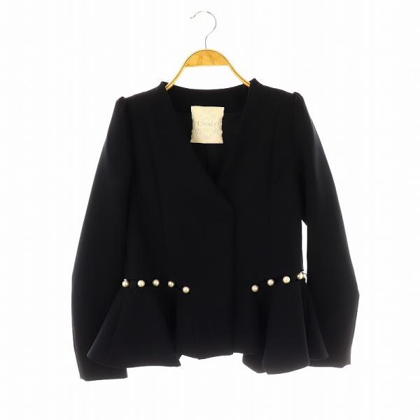 Chesty Pearl Peplum Jacketパールペプラムジャケット チェスティ Chesty Pearl Peplum Jacket ノーカラージャケット