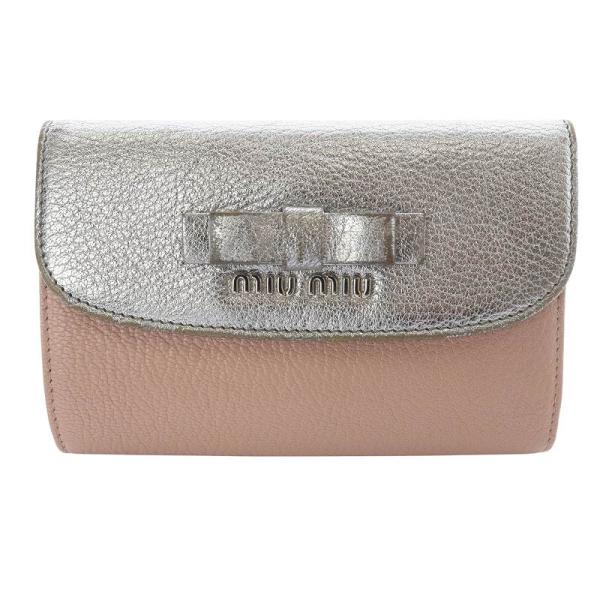 miu ミュウミュウ miumiu マドラス バイカラー リボン L字 miu ミュウミュウ miumiu マドラス バイカラー リボン L字