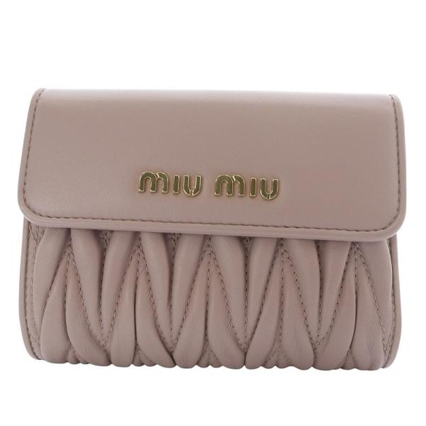 miu ミュウミュウ miumiu マテラッセ 財布 三つ折り レザー miu ミュウミュウ miumiu マテラッセ 財布 三つ折り レザー