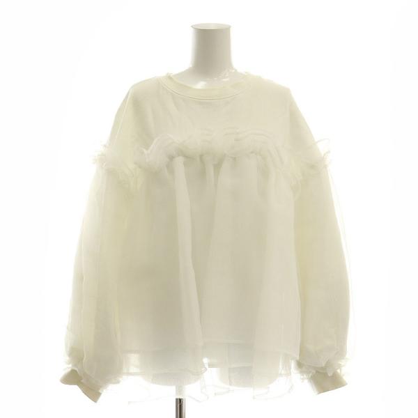 ビビィ Bibiy. ANNA PUFF TOP オーガンジー スウェット カットソー F