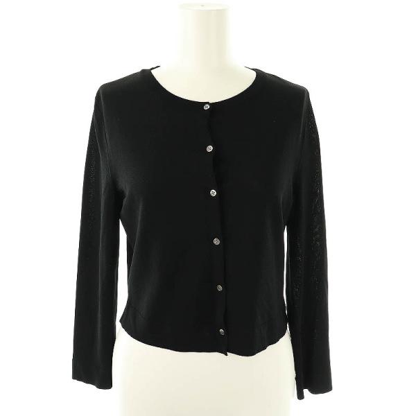 FOXEY 長袖カーディガン アッパースタンダード　サイズ38 黒 FOXEY フォクシー Cardigan Upper Standard ニットカーディガン