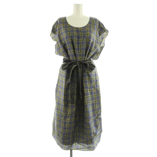 ワンピース Theory Project theory（セオリー） Theory Project 23SS Wrinkle Check Shift Dress
