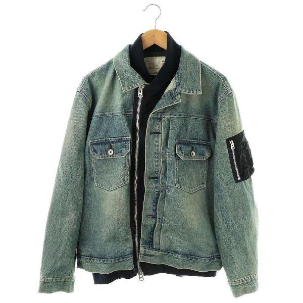 サカイ sacai Denim × Nylon Twill Jacket ドッキング デニム サカイ sacai Denim × Nylon Twill Jacket ドッキング デニム