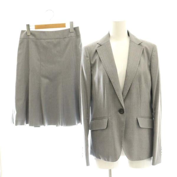 INED（イネド） ストライプ ジャケット スカート セットアップ 上下