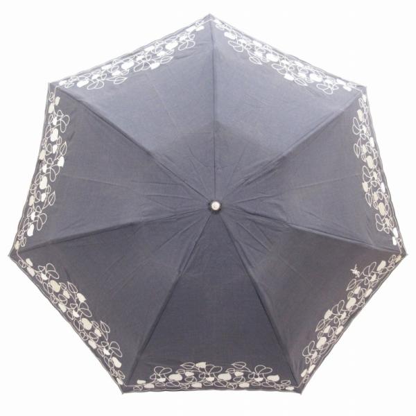 新品未使用 タグ付 YVES SAINT LAUREN ロゴ 刺繍 折傘 日傘 イヴサンローラン YVES SAINT LAURENT 傘 フリンジ 折り畳み