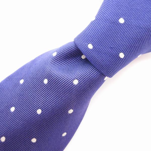 ニッキー NICKY ネクタイ レギュラータイ ドット柄 シルク 青 ブルー