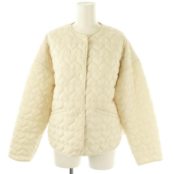 ZARA ザラ ハートキルティング ジャケット ブルゾン XS オフホワイト