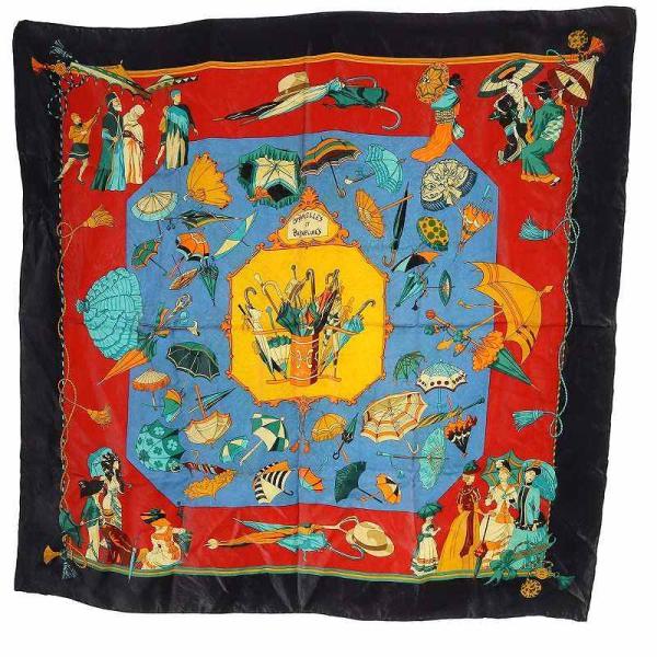 HERMES エルメス スカーフ カレ90 OMBRELLES ET PARAPLUIES 日傘と雨傘