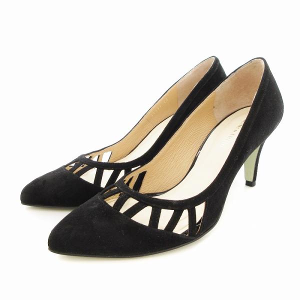【新品】オデット エ オディール　ブラック スエード パンプス/25㎝ オデットエオディール Odette e Odile アローズ パンプス スエード