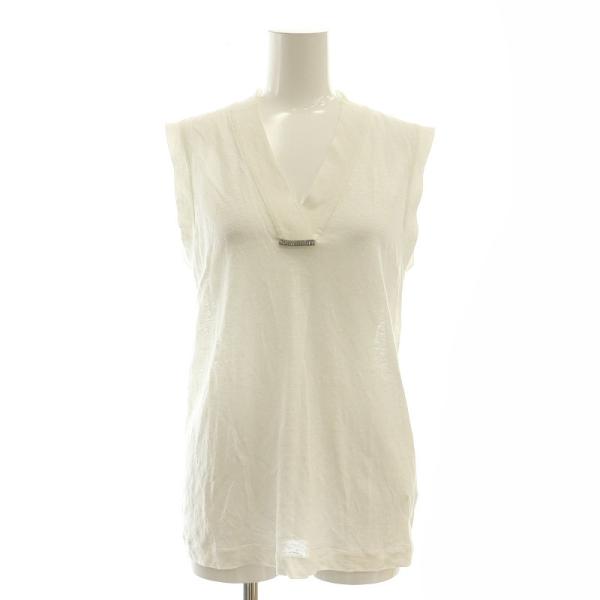 ブルネロクチネリ BRUNELLO CUCINELLI リネン混 ノースリーブニット