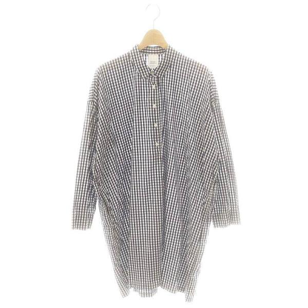 ヴェリテクール Veritecoeur コットンワイドロングシャツ ギンガム