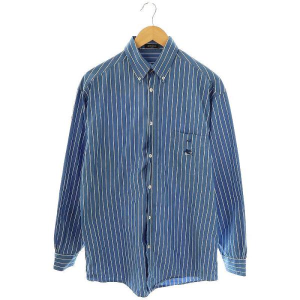 美品✨ETRO　長袖BDシャツ　オリエンタル　ペガサスロゴ刺繍　チェック　XL vectorpremium_170-402505160296