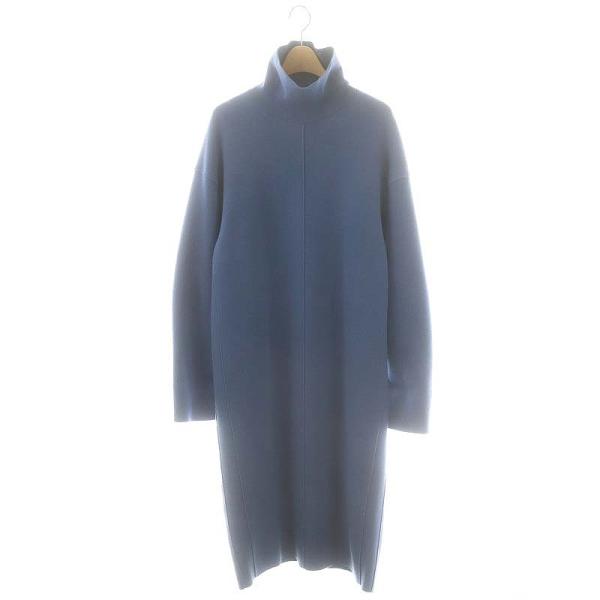 ブラミンク BLAMINK ウールカシミヤ タートルネックニットワンピース