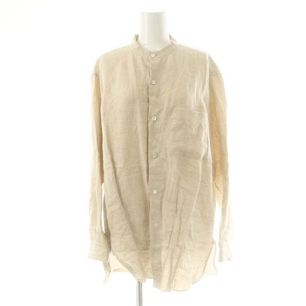 オーラリー AURALEE リネンギャバジンバンドカラーシャツ 長袖 1