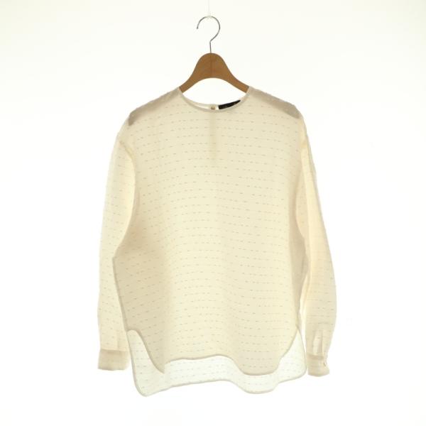 ドゥロワー Drawer 25年 SPRING ネップノーカラーブラウス 長袖 36