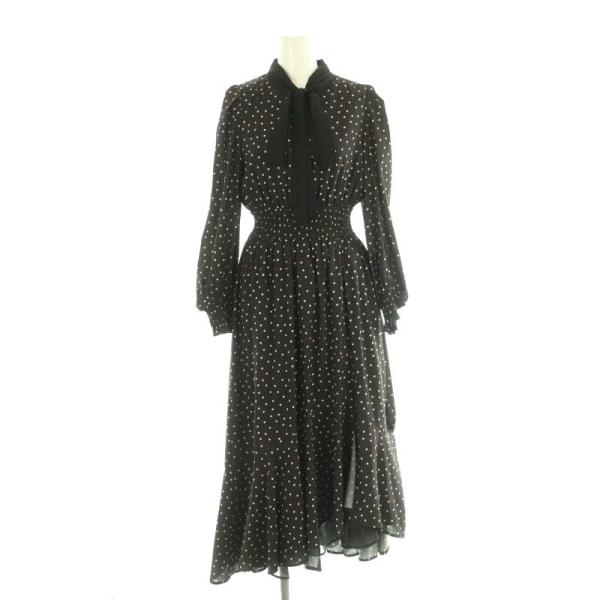 Apuweiser-riche 裾レイヤードドットワンピース ロング Apuweiser-riche（アプワイザーリッシェ）の「裾レイヤード