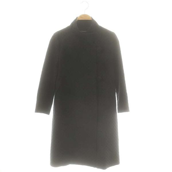 【中古】ヴィヴィアンタム VIVIENNE TAM ドットジャガード襟付きコート 0 黒 ブラック /AQ ■OS レディース ヴィヴィアンタム VIVIENNE TAM ドットジャガード襟付きコート 0 黒