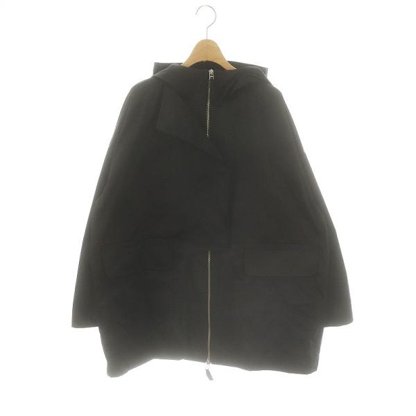 【中古】エンフォルド ENFOLD 25SS DICROS SOLO Twill フーデッドブルゾン ジャケット 38 黒 /MI ■OS レディース エンフォルド ENFOLD 25SS DICROS SOLO Twill フーデッドブルゾン