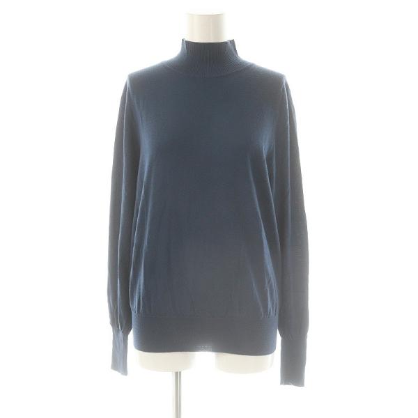 美品　セオリーリュクス　23AW LEXIハイネック　洗える　ニット　グレー38 セオリーリュクス 23AW LEXI/LAWRENCE 洗えるハイネックニット