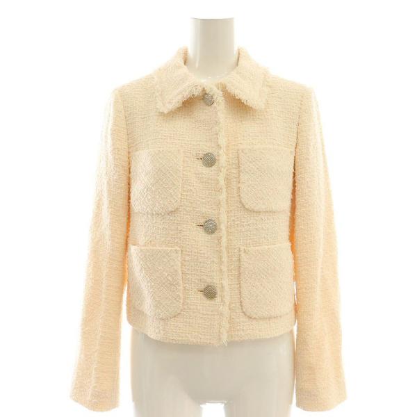 アナイ ANAYI 24SS フラッフィーツイードステンカラージャケット 34