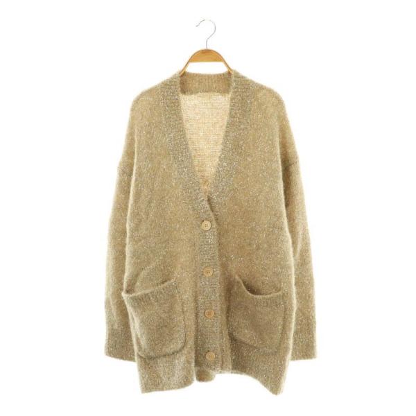 美品　ヌキテパ ne quittez pas アルパカ　ルレックスカーディガン ヌキテパ NE QUITTEZ PAS! Alpaca Lurex Cardigan カーディガン V