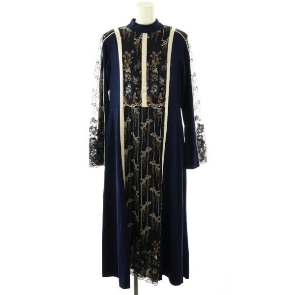 ミューラル MURRAL 24AW Framed flower lace dress ドレス