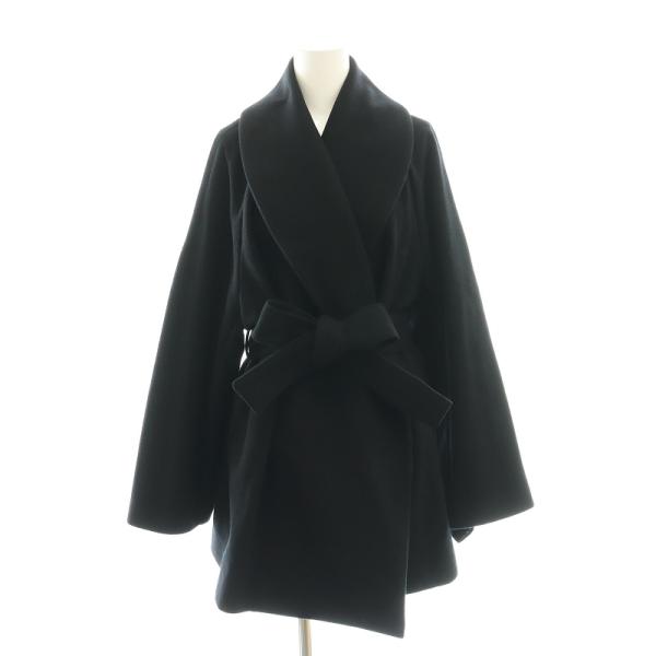 ⭐️未使用　ヨーコチャン　スカラップコート　ブラック　40 ショールカラーラップコート – YOKO CHAN