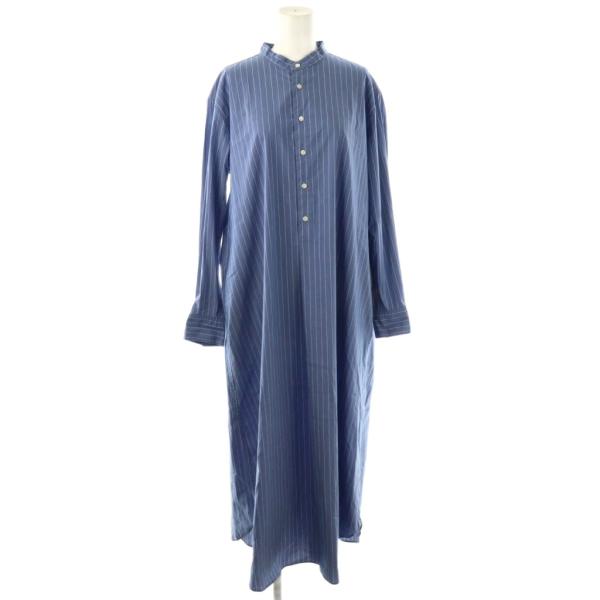 美品♪ジャーナルスタンダード デニム ロングシャツワンピース バンドカラー op047_01.jpg