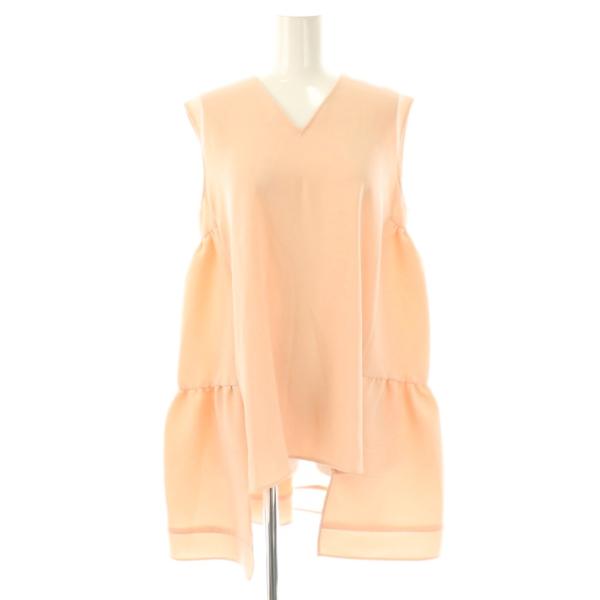 ヨーコチャン YOKO CHAN Vネックバックティアードブラウス