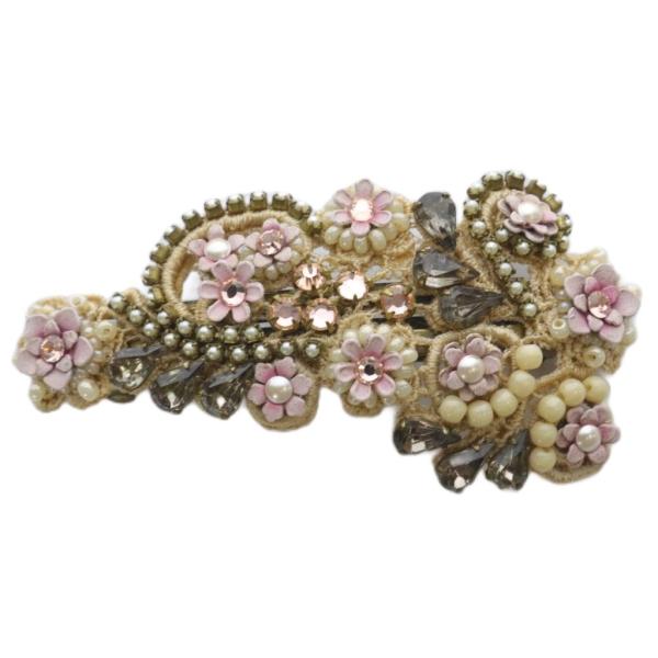 【美品】Michal Negrin　ミハエルネグリン　バレッタ ミハエルネグリン Michal Negrin バレッタ ビジュー フラワーモチーフ