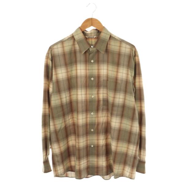 AURALEE チェックシャツ　25ss AURALEE 25SS-SUPER LIGHT WOOL CHECK SHIRT&WASHED FINX TWILL